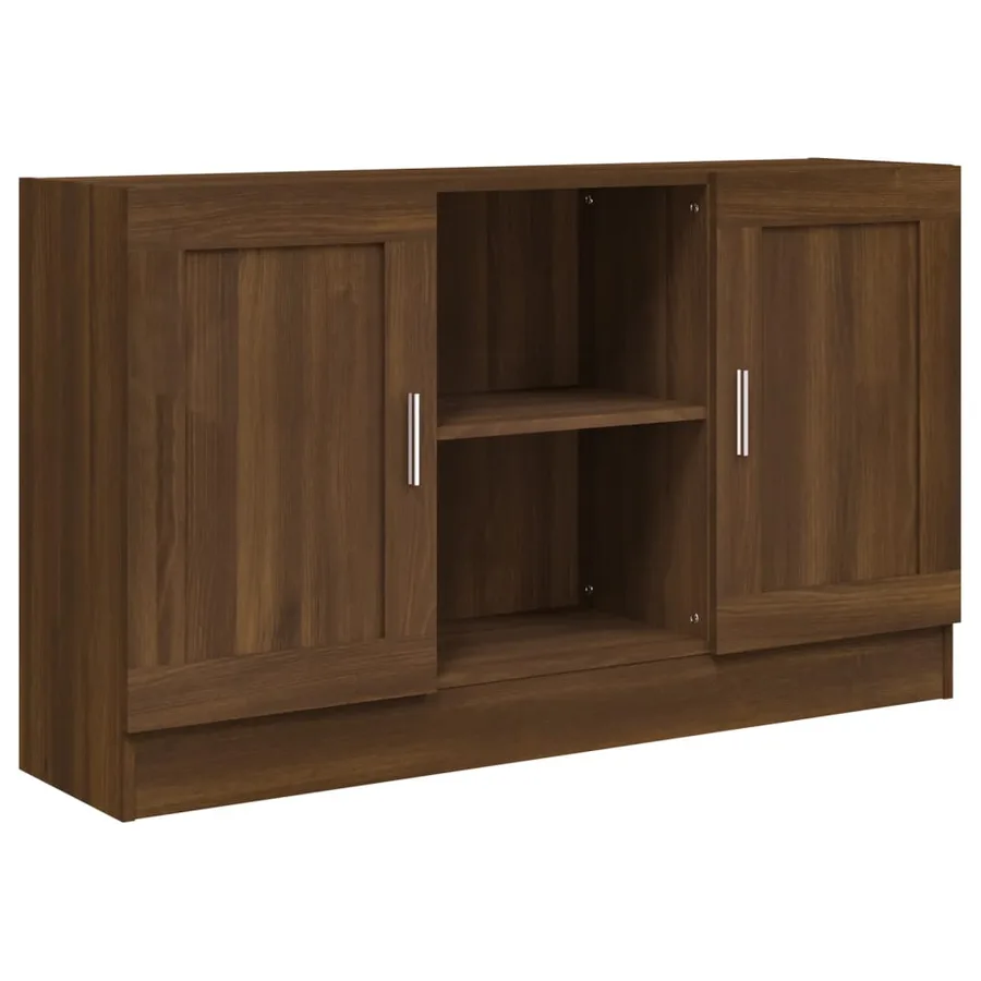 Buffet Chêne marron 120x30,5x70 cm Bois d'ingénierie - 2