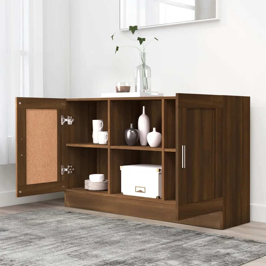 Buffet Chêne marron 120x30,5x70 cm Bois d'ingénierie - 3