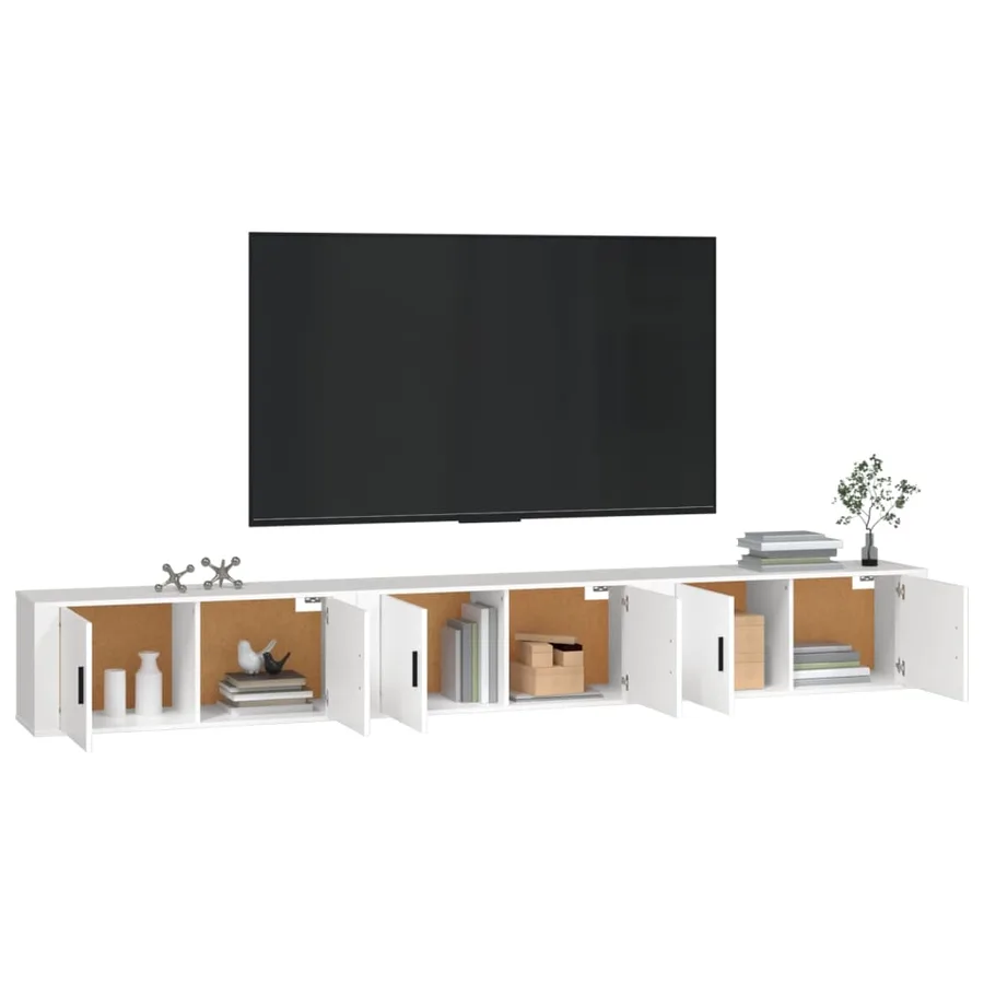 Meubles TV muraux 3 pcs blanc 100x34,5x40 cm - 3