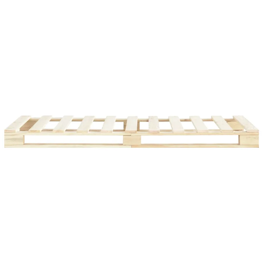 Cadre de lit de palette sans matelas bois massif pin 100x200 cm - 3