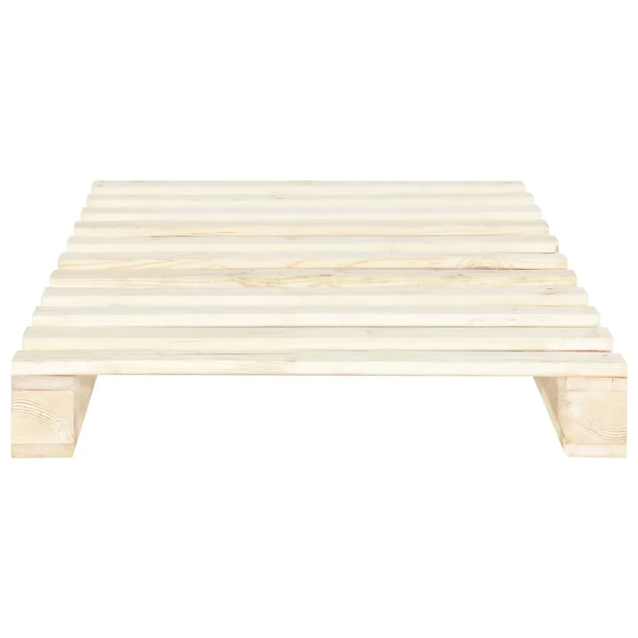 Cadre de lit de palette sans matelas bois massif pin 100x200 cm - 4