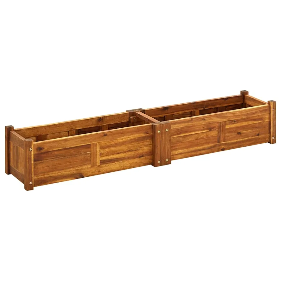Lit surélevé de jardin Bois d'acacia 150x30x25 cm - 2