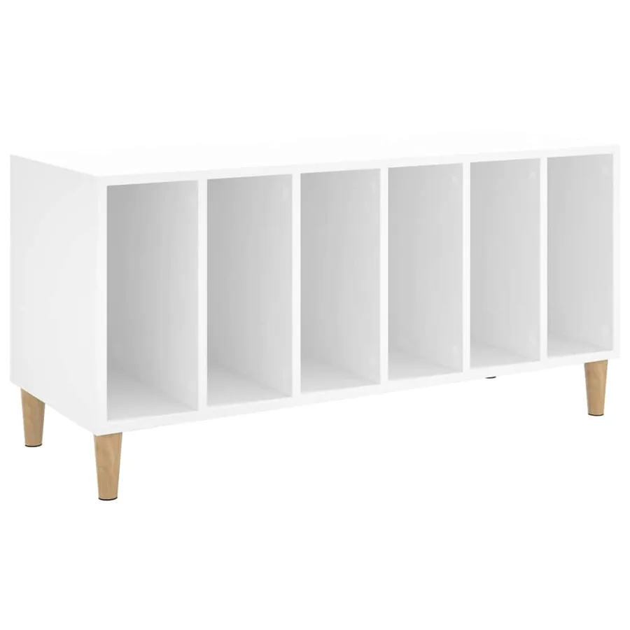 Armoire à disques blanc 100x38x48 cm bois d'ingénierie - 2