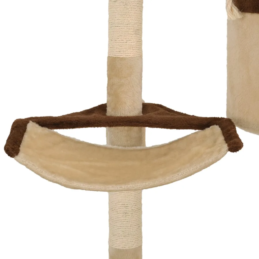 Arbre à chat en sisal Montage mural 194 cm Beige et marron - 8