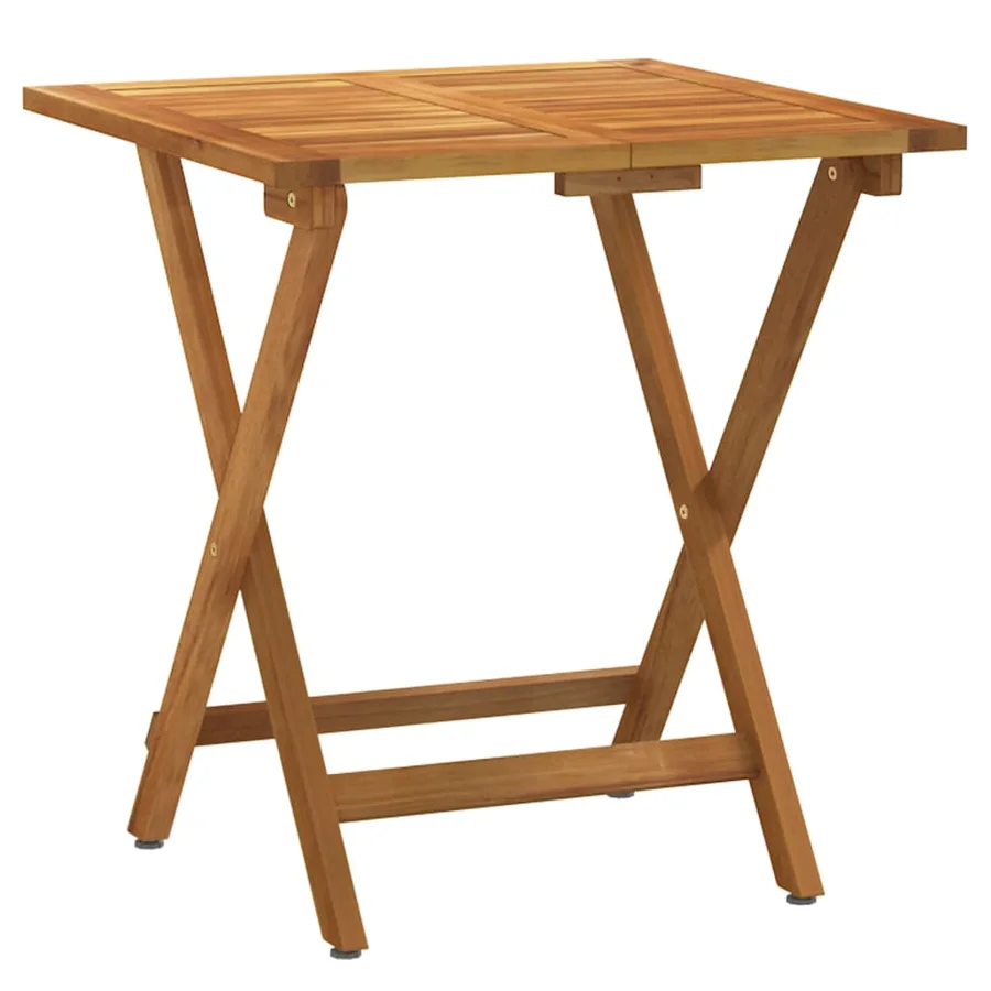 Ensemble de bistro pliable 3 pcs avec coussins Acacia solide - 4