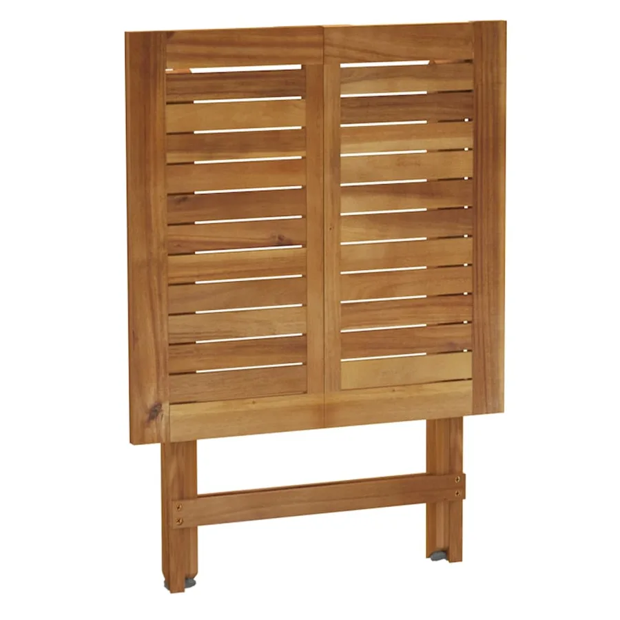 Ensemble de bistro pliable 3 pcs avec coussins Acacia solide - 7