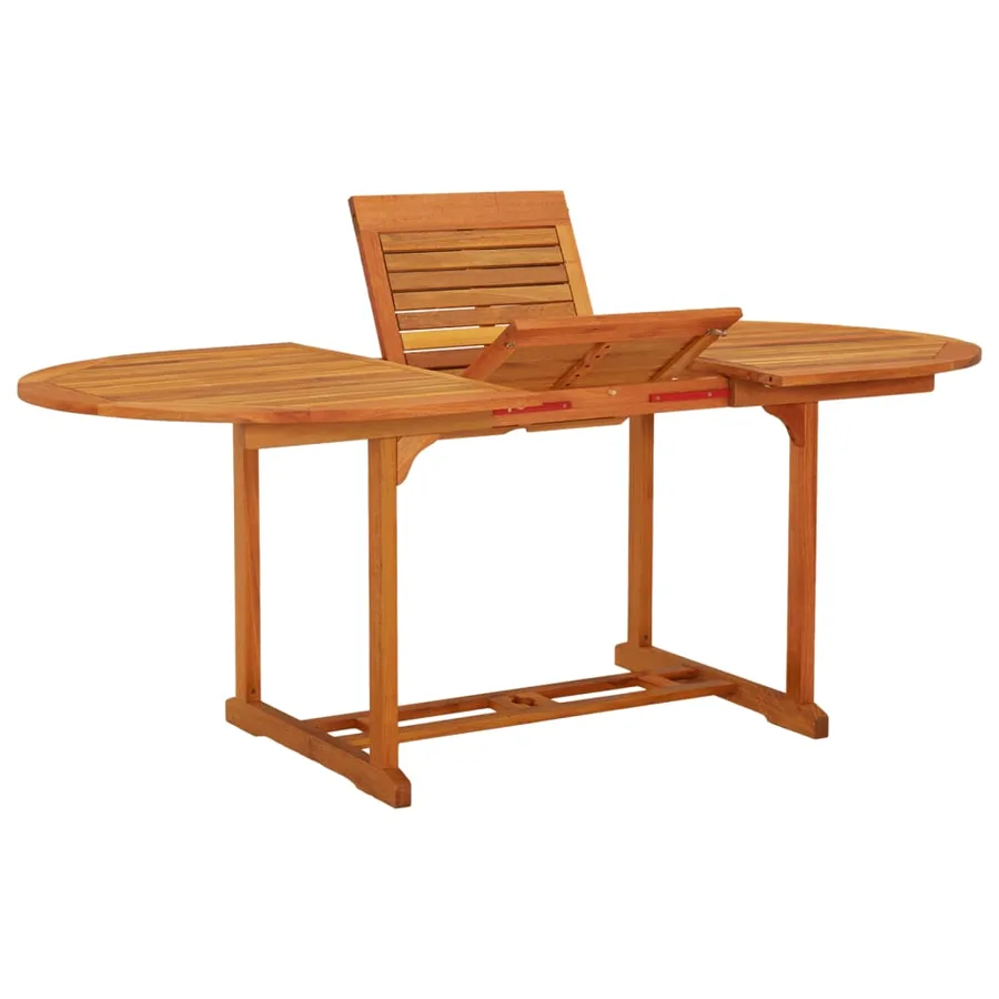 Table de jardin 200x100x75 cm Bois d'eucalyptus solide - 9
