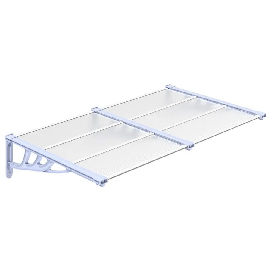 Auvent de porte Gris et transparent 152,5x90 cm Polycarbonate - 2