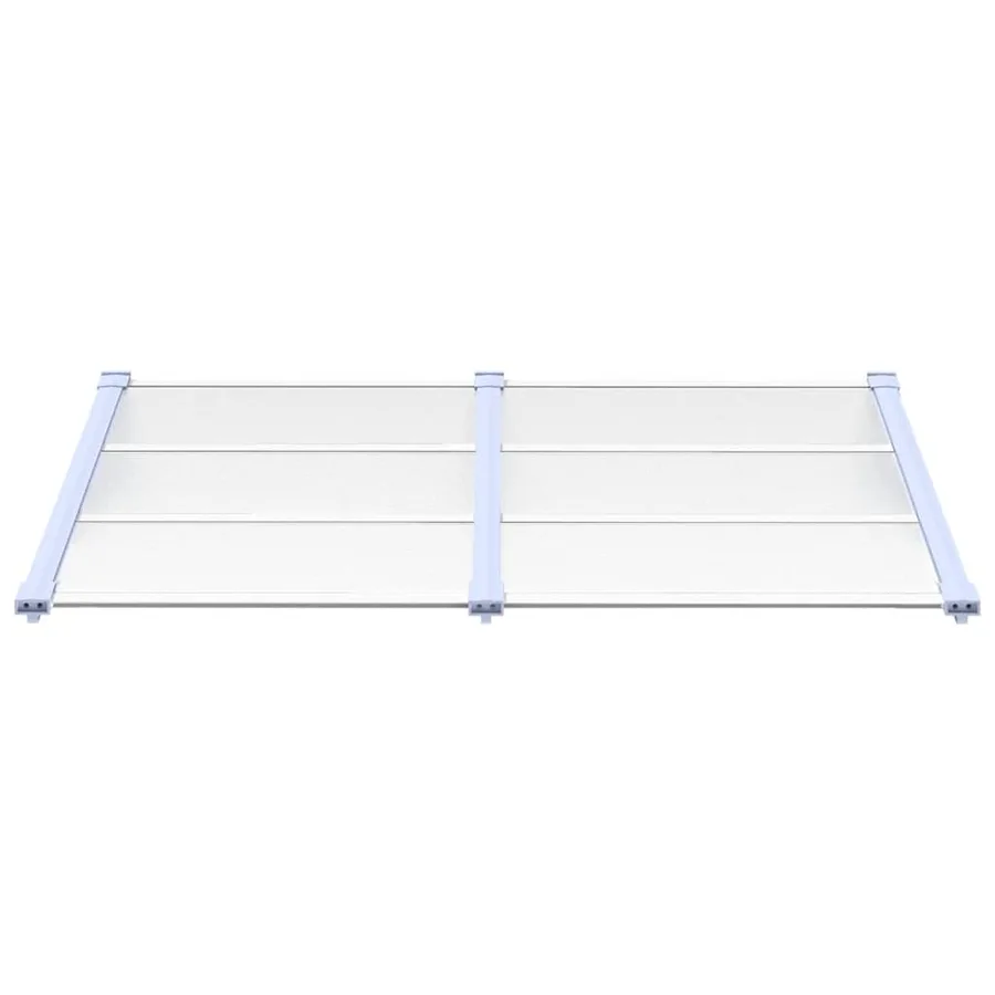 Auvent de porte Gris et transparent 152,5x90 cm Polycarbonate - 3