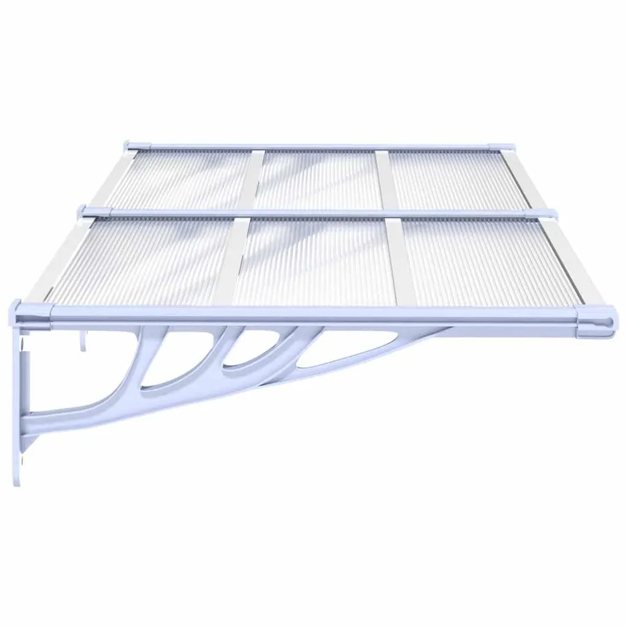 Auvent de porte Gris et transparent 152,5x90 cm Polycarbonate - 4