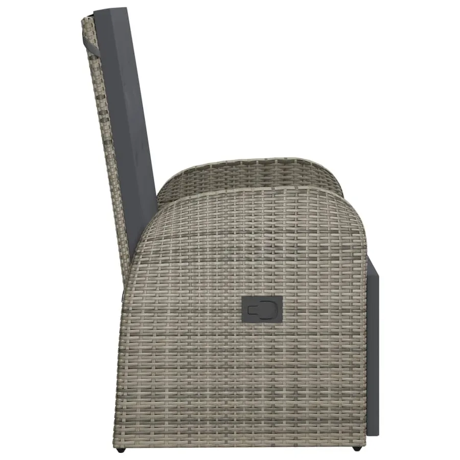 Chaises de jardin inclinables coussins lot de 2 Résine tressée - 5