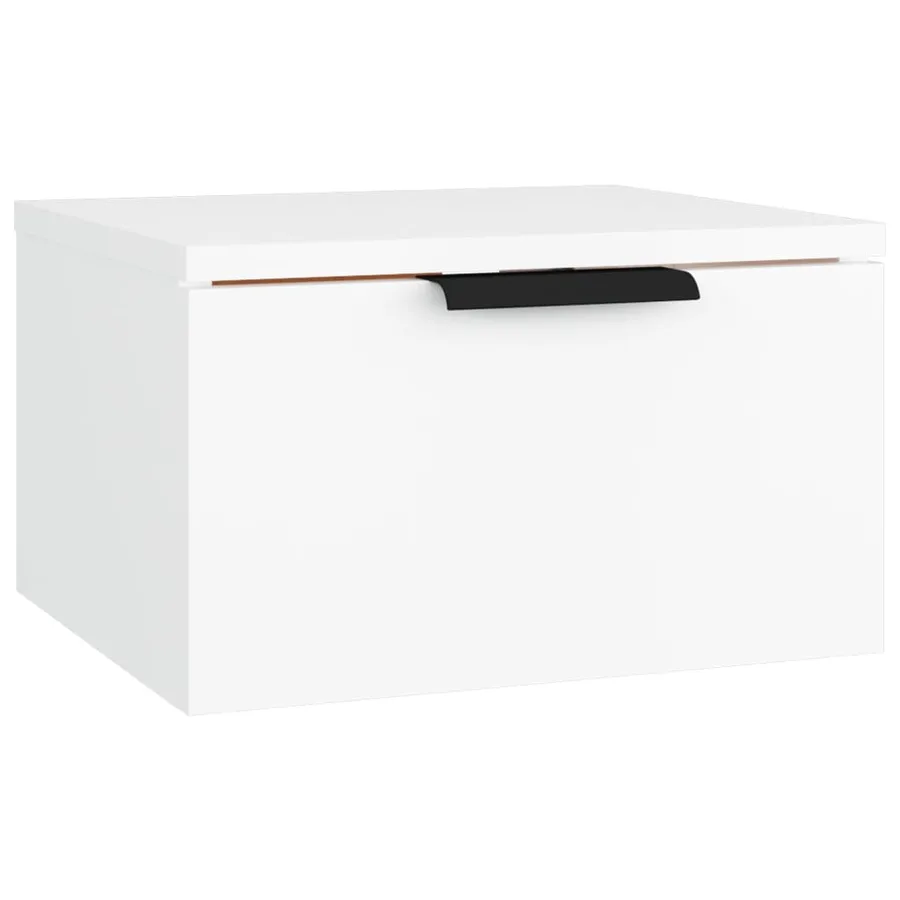 Table de chevet murale blanc 34x30x20 cm - 2
