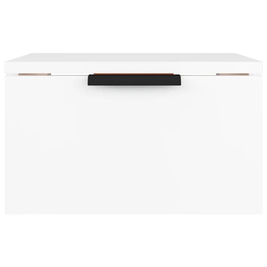 Table de chevet murale blanc 34x30x20 cm - 4