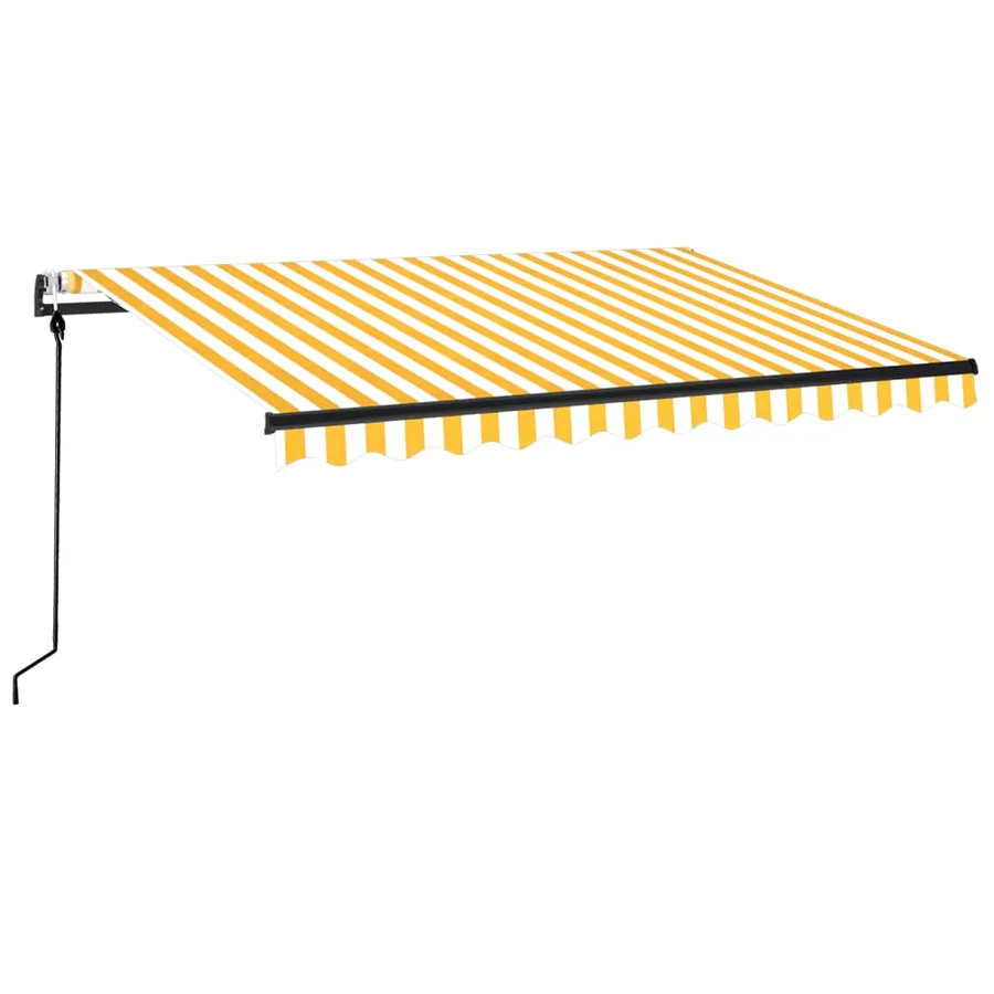 Auvent rétractable automatique 350x250 cm Jaune et blanc - 2
