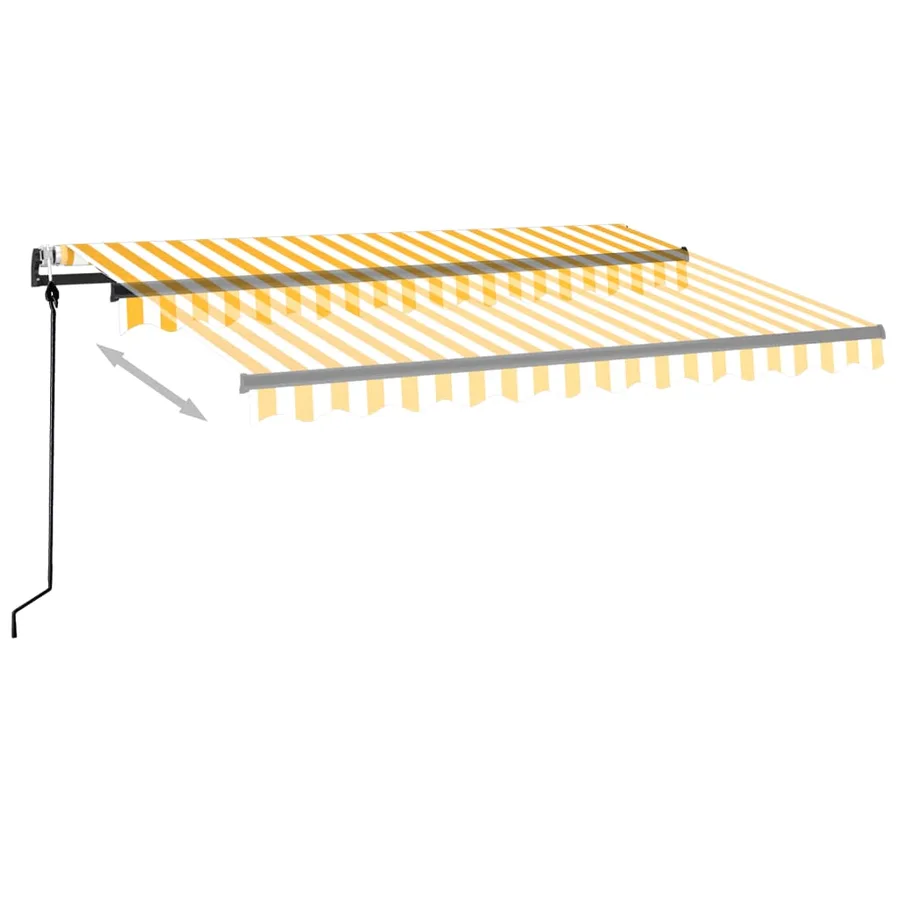 Auvent rétractable automatique 350x250 cm Jaune et blanc - 3