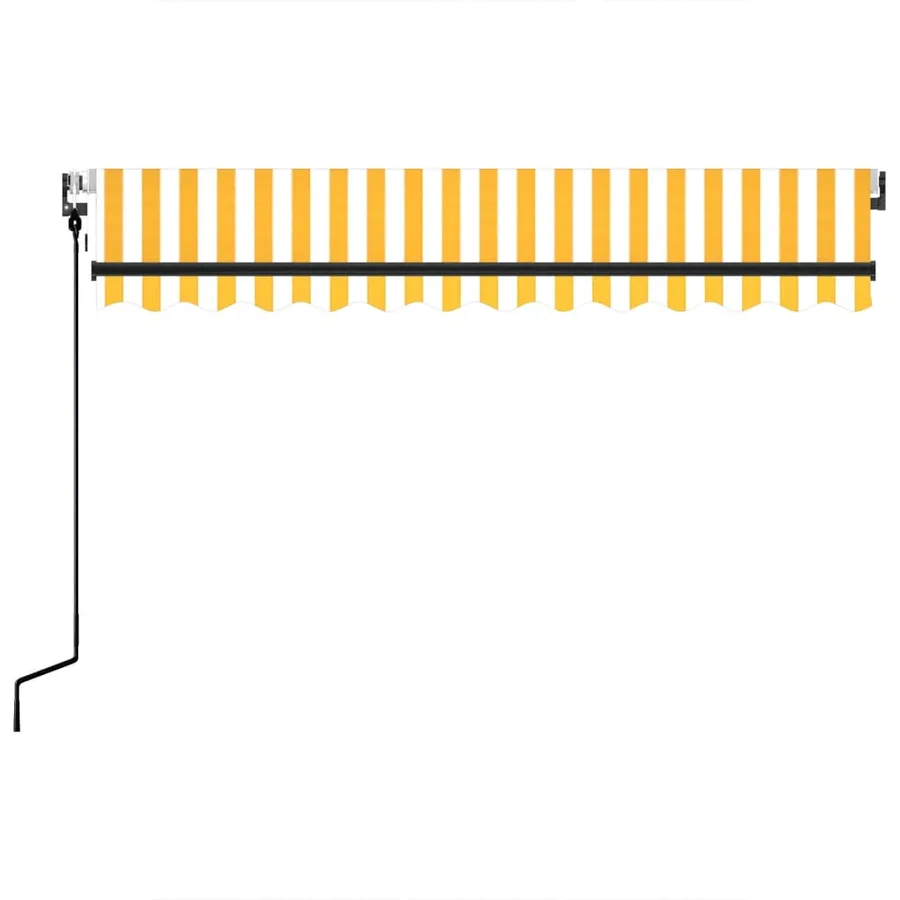 Auvent rétractable automatique 350x250 cm Jaune et blanc - 4