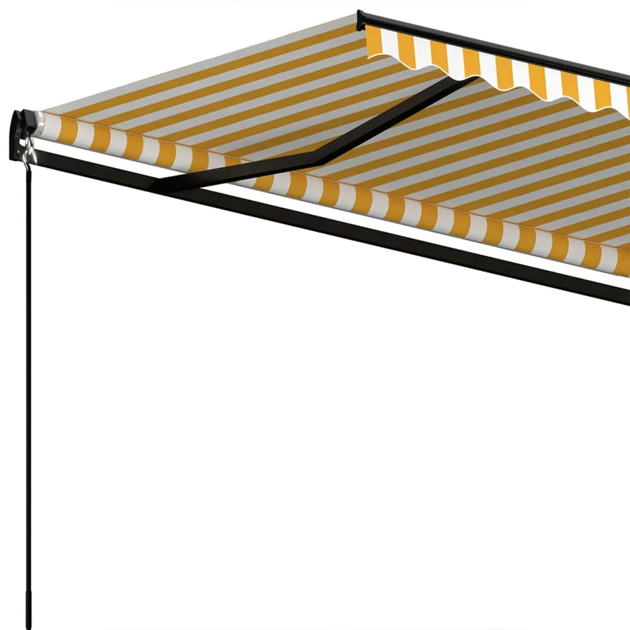 Auvent rétractable automatique 350x250 cm Jaune et blanc - 5