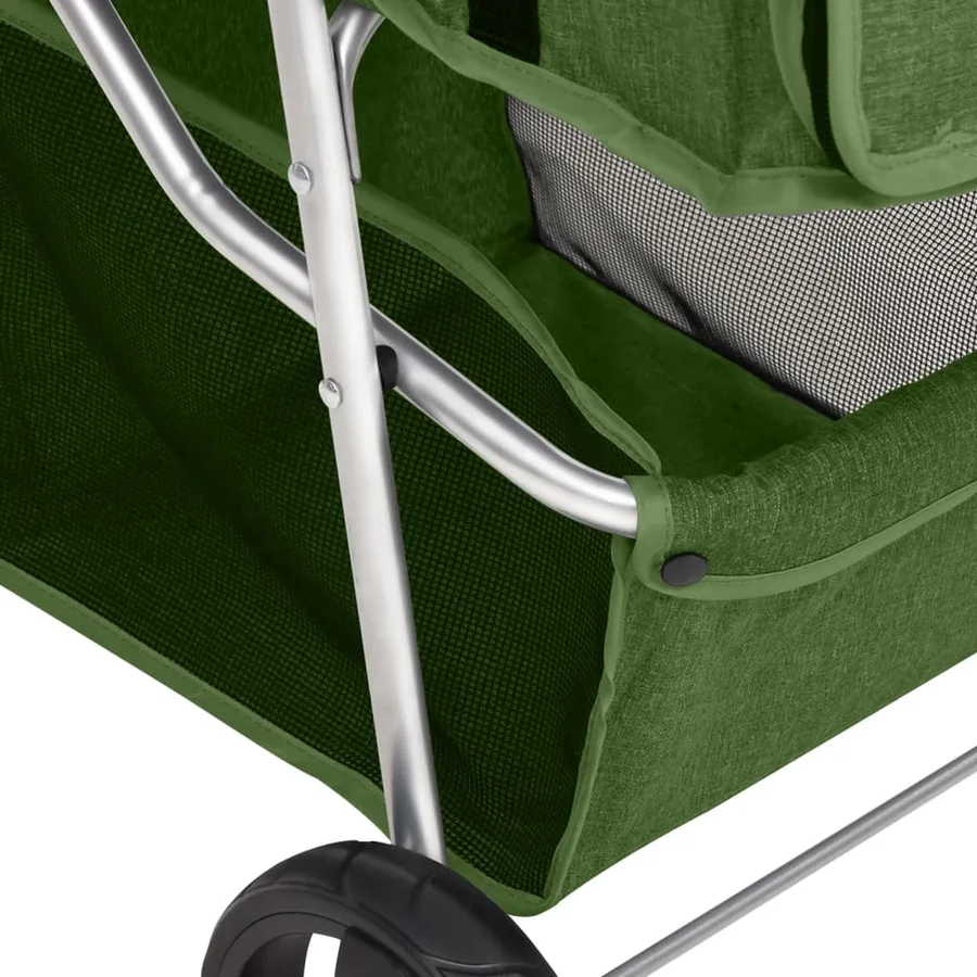 Poussette pour chien pliante Vert 80x46x98 cm Tissu Oxford - 10