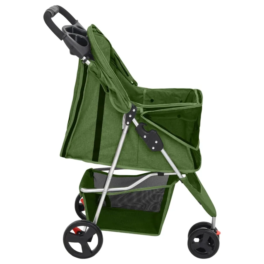 Poussette pour chien pliante Vert 80x46x98 cm Tissu Oxford - 5
