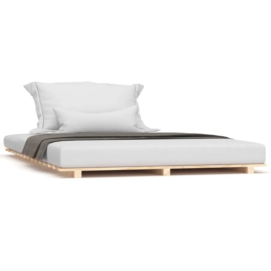 Cadre de lit sans matelas 140x190 cm bois de pin massif - 2