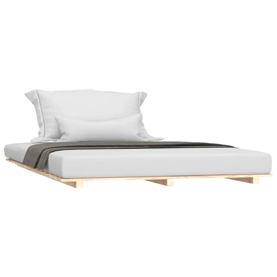 Cadre de lit sans matelas 140x190 cm bois de pin massif - 3
