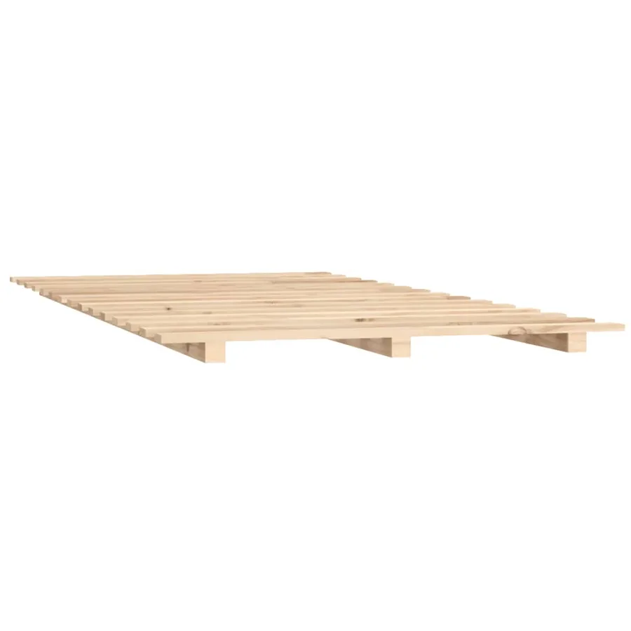 Cadre de lit sans matelas 140x190 cm bois de pin massif - 4