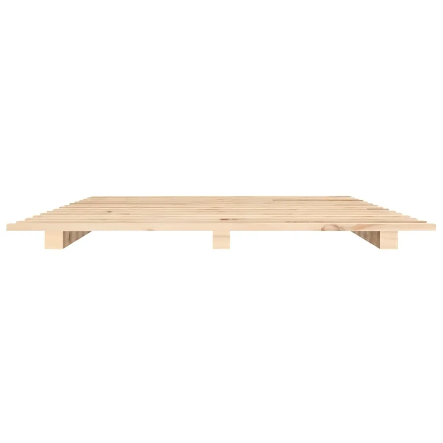 Cadre de lit sans matelas 140x190 cm bois de pin massif - 5