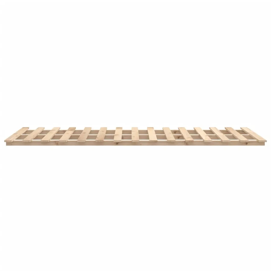 Cadre de lit sans matelas 140x190 cm bois de pin massif - 6