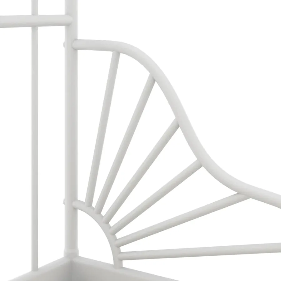 Cadre de lit extensible sans matelas blanc métal 80x130/200 cm - 5