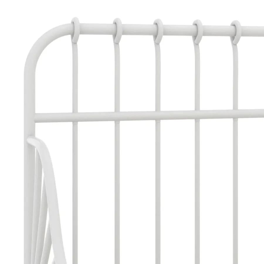 Cadre de lit extensible sans matelas blanc métal 80x130/200 cm - 6