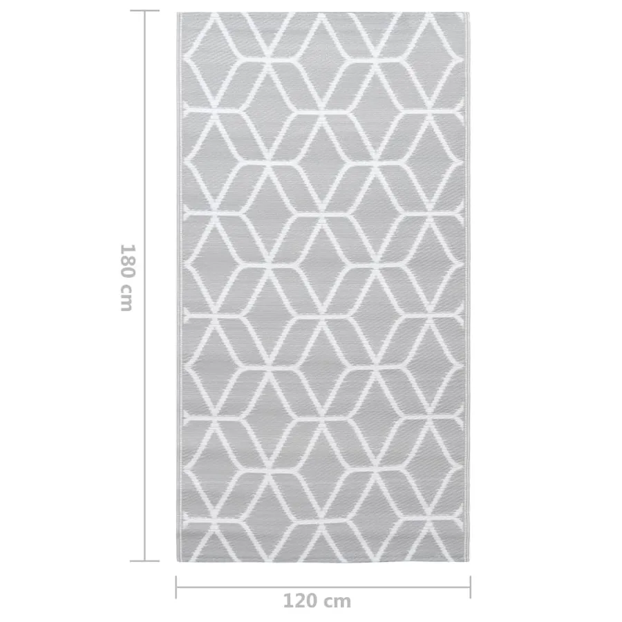 Tapis d'extérieur ARAKIL Gris 120x180 cm PP - 7