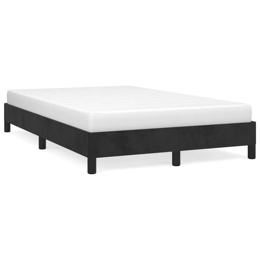 Cadre de lit sans matelas noir 120x200 cm velours - 2