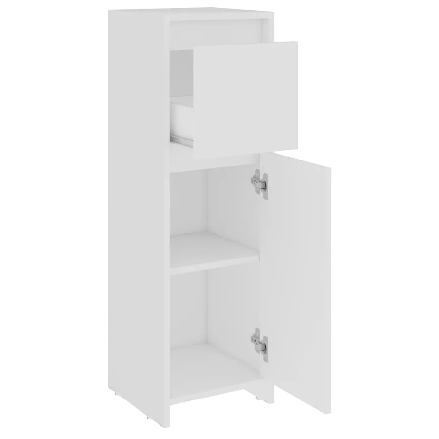 Armoire de salle de bain Blanc 30x30x95 cm Bois d'ingénierie - 6