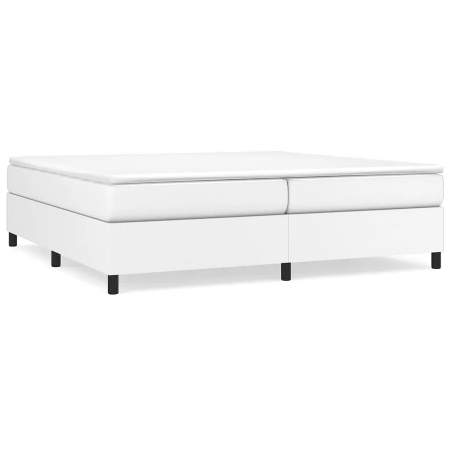 Sommier à lattes de lit avec matelas Blanc 200x200cm Similicuir - 2