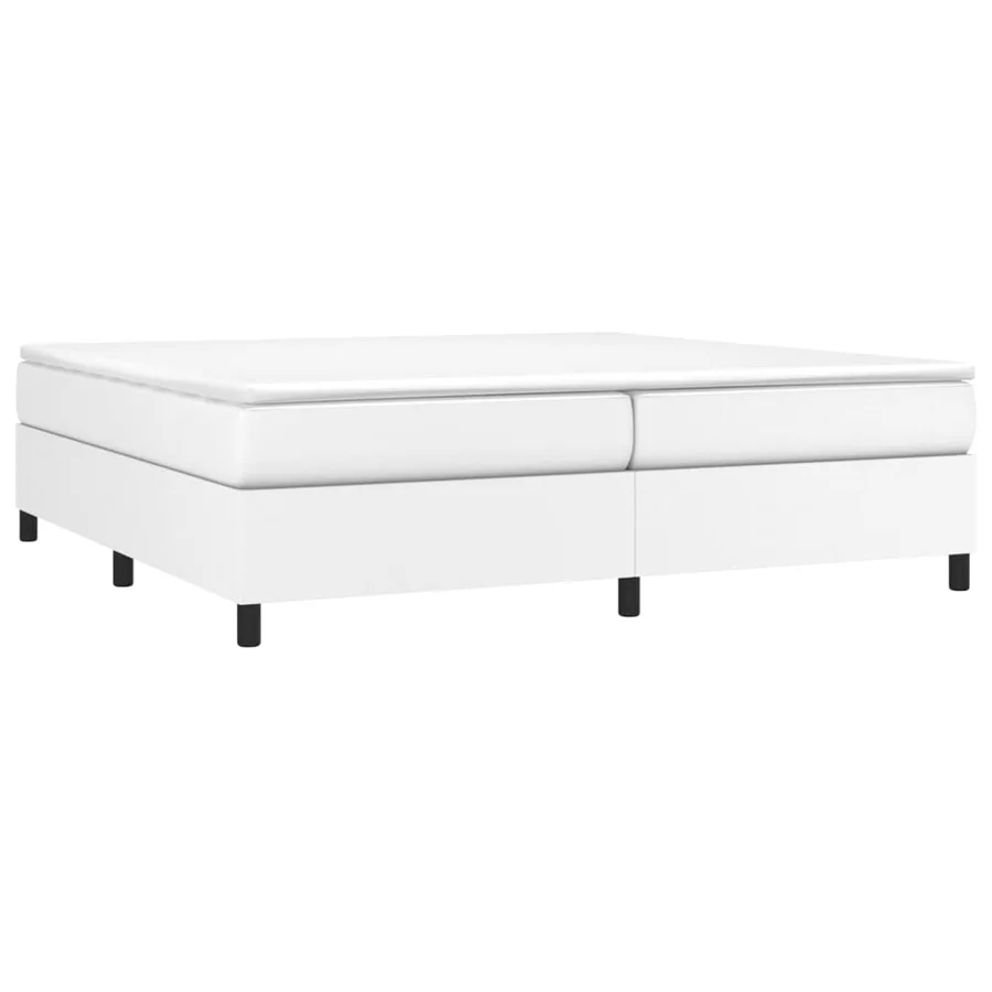 Sommier à lattes de lit avec matelas Blanc 200x200cm Similicuir - 3