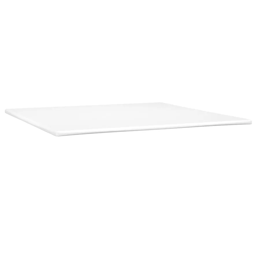 Sommier à lattes de lit avec matelas Blanc 200x200cm Similicuir - 6
