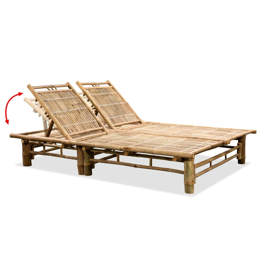 Chaise longue pour 2 personnes Bambou - 4