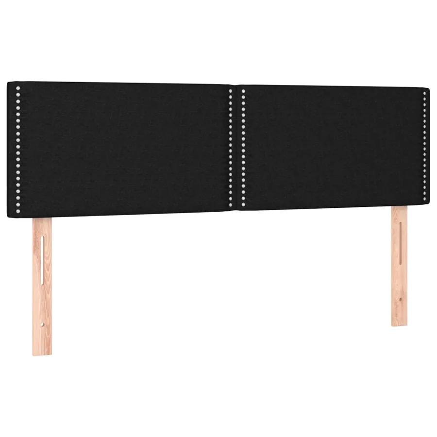 Sommier à lattes de lit avec matelas Noir 140x190 cm Tissu - 6