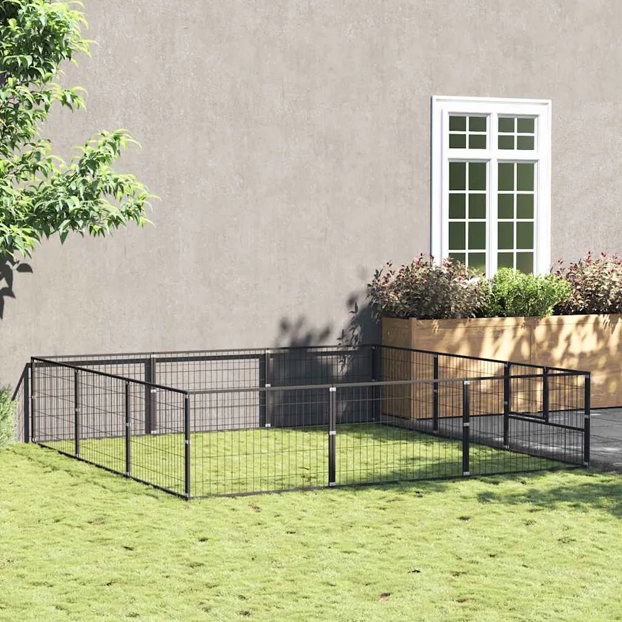 Chenil Noir 9 m² Acier