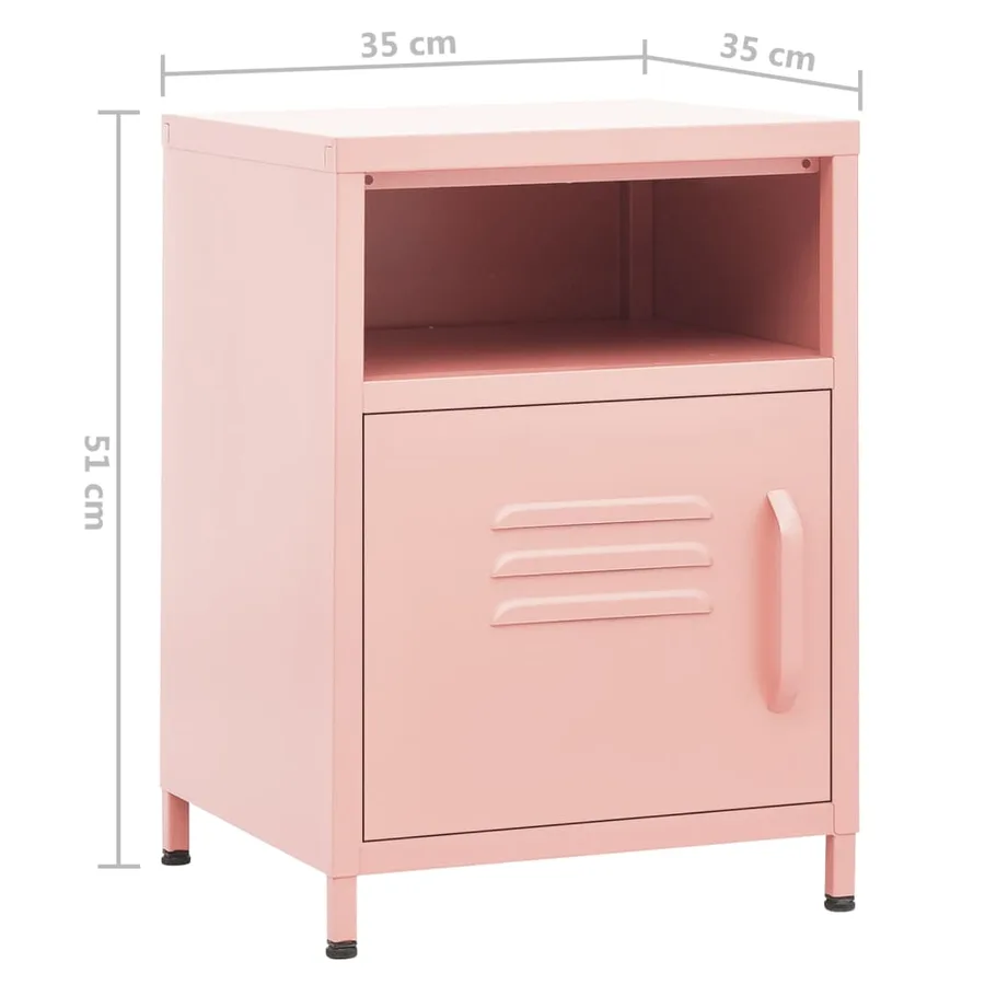 Table de chevet Rose 35x35x51 cm Acier - 9