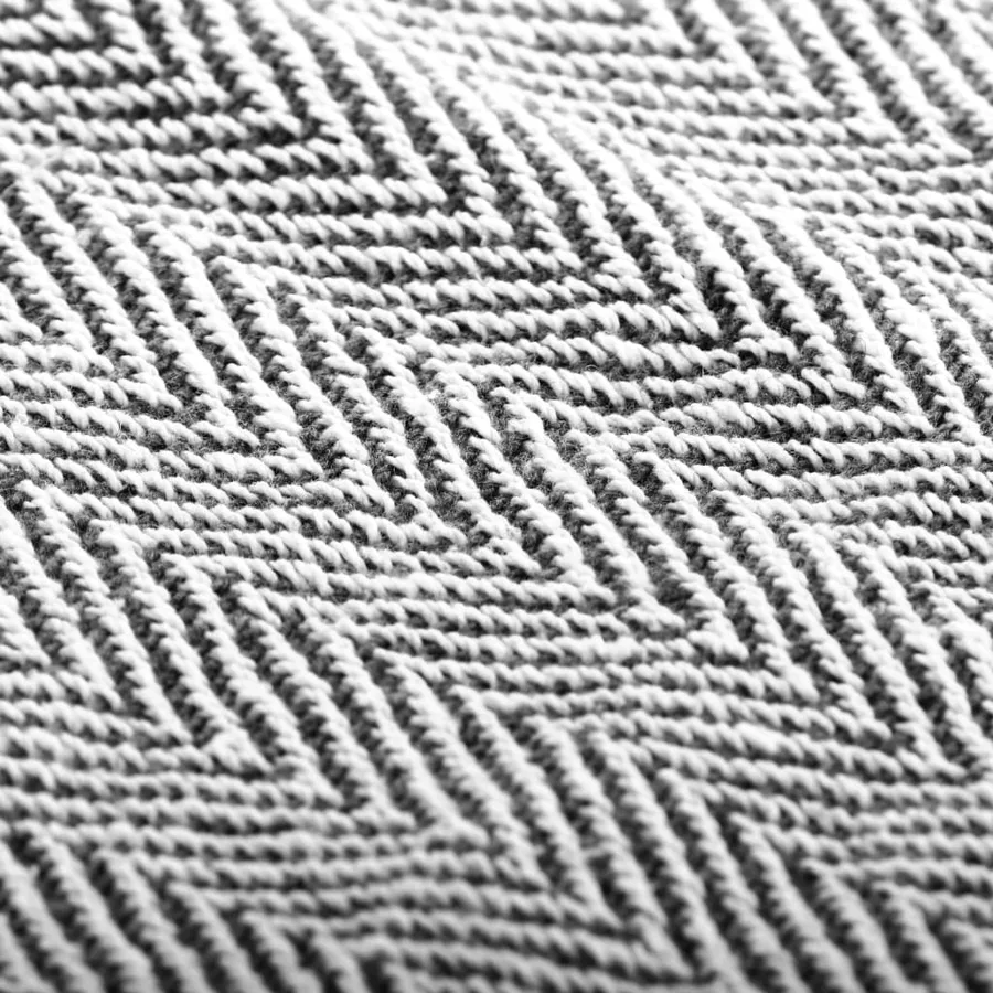 Couverture coton à chevrons 160x210 cm Bleu marine - 6