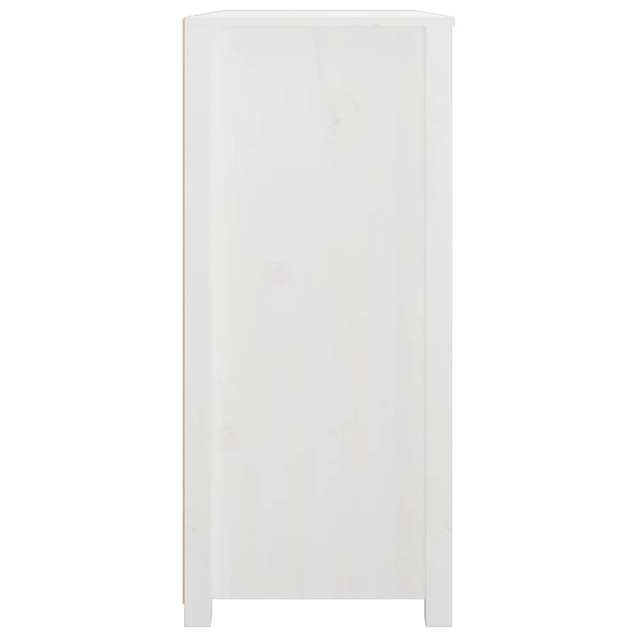 Armoire latérale Blanc 100x40x90 cm Bois de pin massif - 5