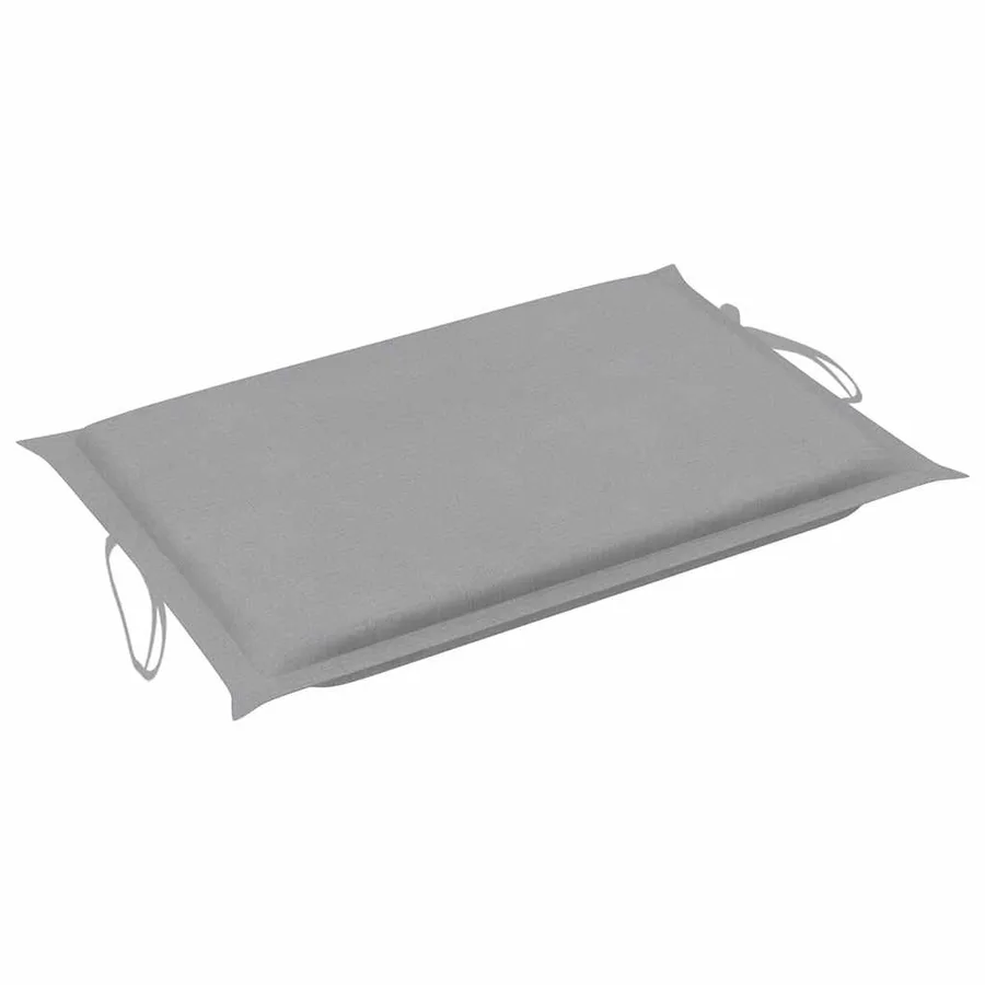 Chaise longue avec coussin Gris Bois d'acacia solide - 12
