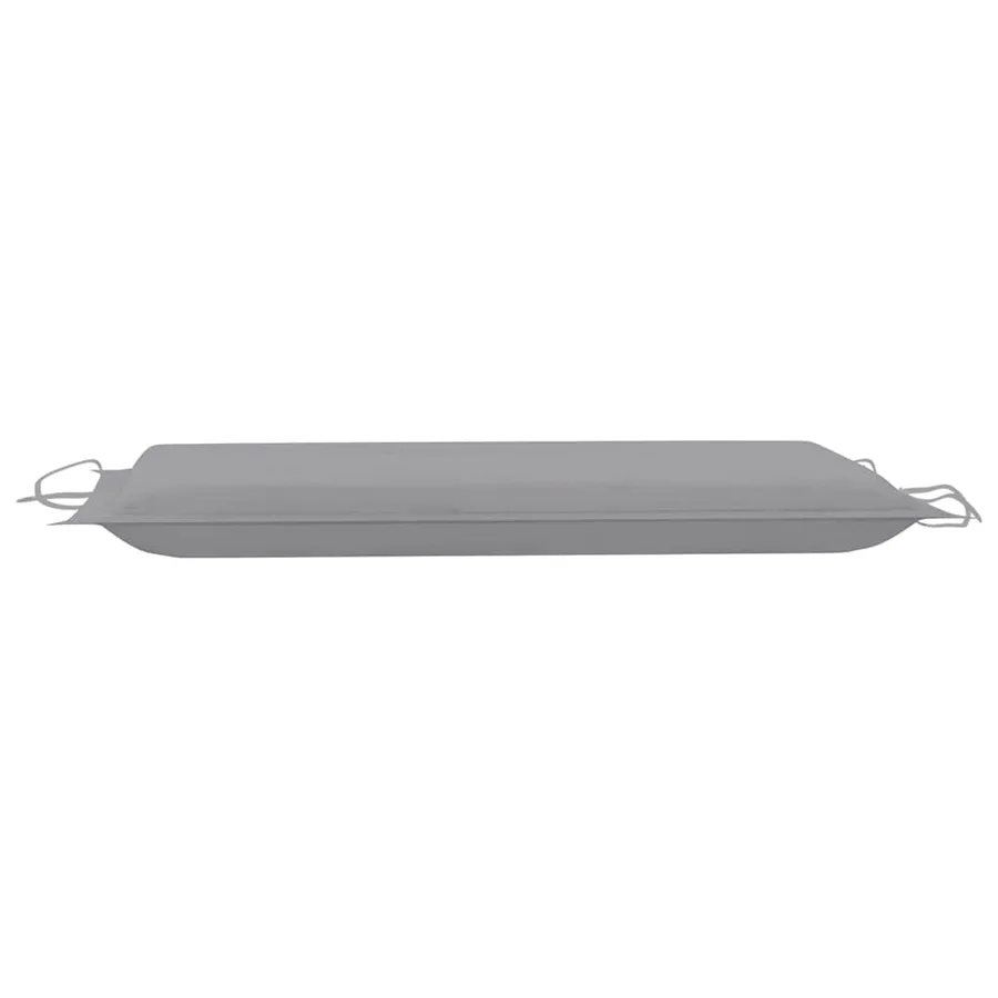 Chaise longue avec coussin Gris Bois d'acacia solide - 13