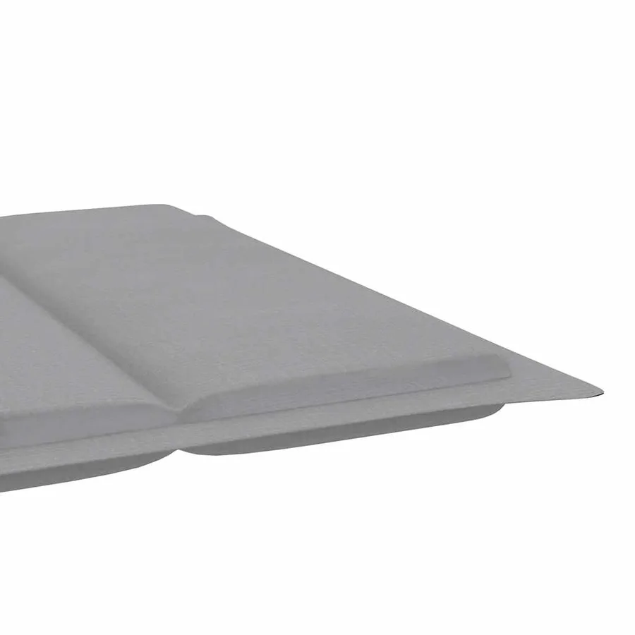 Chaise longue avec coussin Gris Bois d'acacia solide - 14