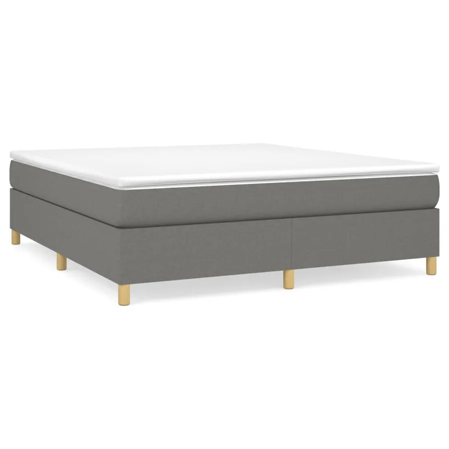 Sommier à lattes de lit avec matelas Gris foncé 160x200cm Tissu - 2