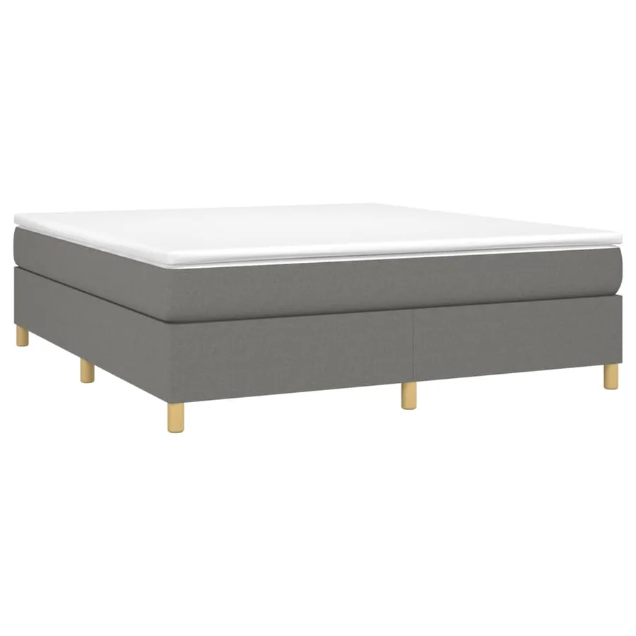 Sommier à lattes de lit avec matelas Gris foncé 160x200cm Tissu - 3