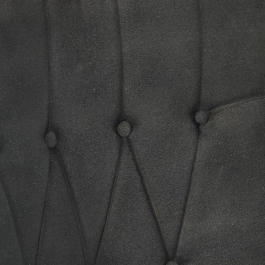 Chaise à oreilles Noir Toile - 6