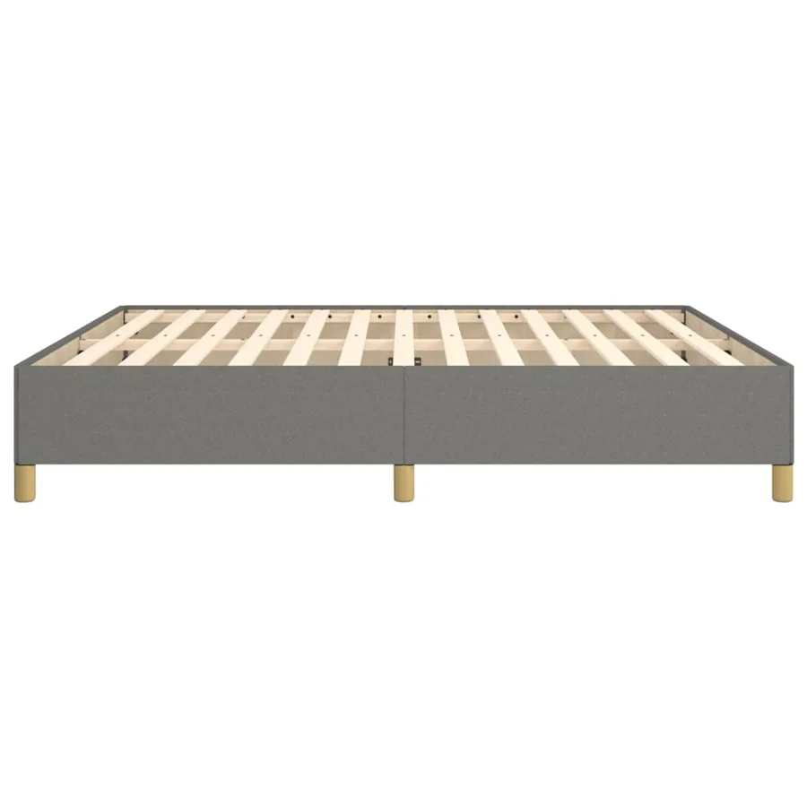 Cadre de lit sans matelas gris foncé 160x200 cm tissu - 6