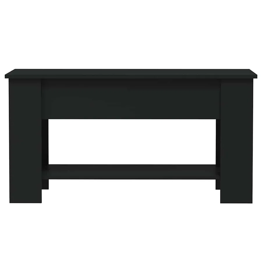 Table basse noir 101x49x52 cm bois d'ingénierie - 5